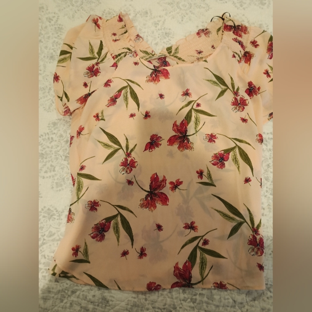 Floral pink blouse